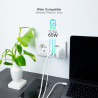 Cargador de Pared GaN TooQ TQWC-GANQC2PD65WT/ 2xUSB Tipo-C/ | APLIUM