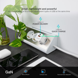 Cargador de Pared GaN TooQ TQWC-GANQCPD30WT/ 1xUSB Tipo-C/ 1 | APLIUM
