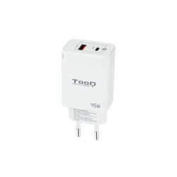 Cargador de Pared GaN TooQ TQWC-GANQCPD45WT/ 1xUSB Tipo-C/ 1 | APLIUM