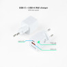 Cargador de Pared TooQ TQWC-QCPD20WT/ 1xUSB-Tipo C/ 1x USB/ | APLIUM