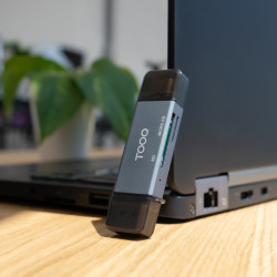 Lector de Tarjetas Externo TooQ TQR-3001G/ USB 3.0 y USB Tip | APLIUM