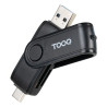 Lector de Tarjetas Externo TooQ TQR-3003B/ USB 2.0 y USB Tip | APLIUM