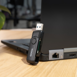 Lector de Tarjetas Externo TooQ TQR-3003B/ USB 2.0 y USB Tip | APLIUM
