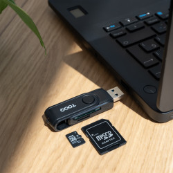 Lector de Tarjetas Externo TooQ TQR-3003B/ USB 2.0 y USB Tip | APLIUM