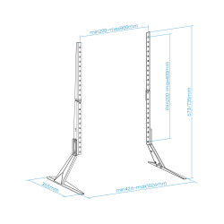 Soporte de Mesa Tooq DB2375F-B para TV y Portátil de 23-75" | APLIUM