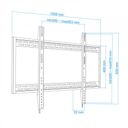 Soporte de Pared Fijo TooQ LP41130F-B para TV de 60-100"/ ha | APLIUM