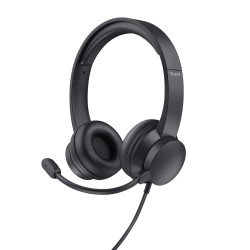 Auriculares Trust Ayda/ con Micrófono/ USB/ Negros | APLIUM