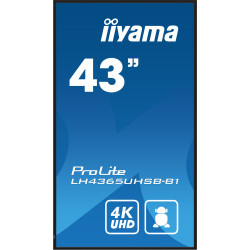 Monitor Iiyama 43" , UHD IPS Panel, Haze 1%, 800CD/M, Horiz | APLIUM