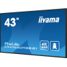 Monitor Iiyama 43" , UHD IPS Panel, Haze 1%, 800CD/M, Horiz | APLIUM