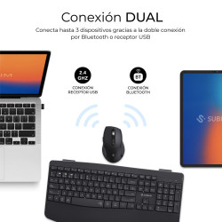 Teclado y Ratón Inalámbrico Subblim Combo Dual Office Prowav | APLIUM