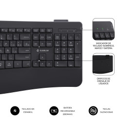 Teclado y Ratón Inalámbrico Subblim Combo Dual Office Prowav | APLIUM
