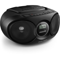 Radio CD Philips AZ215B/12/ 3W/ a Pilas/ Negra | APLIUM