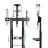Soporte de Suelo con Ruedas Inclinable/ Nivelable TooQ FS204 | APLIUM