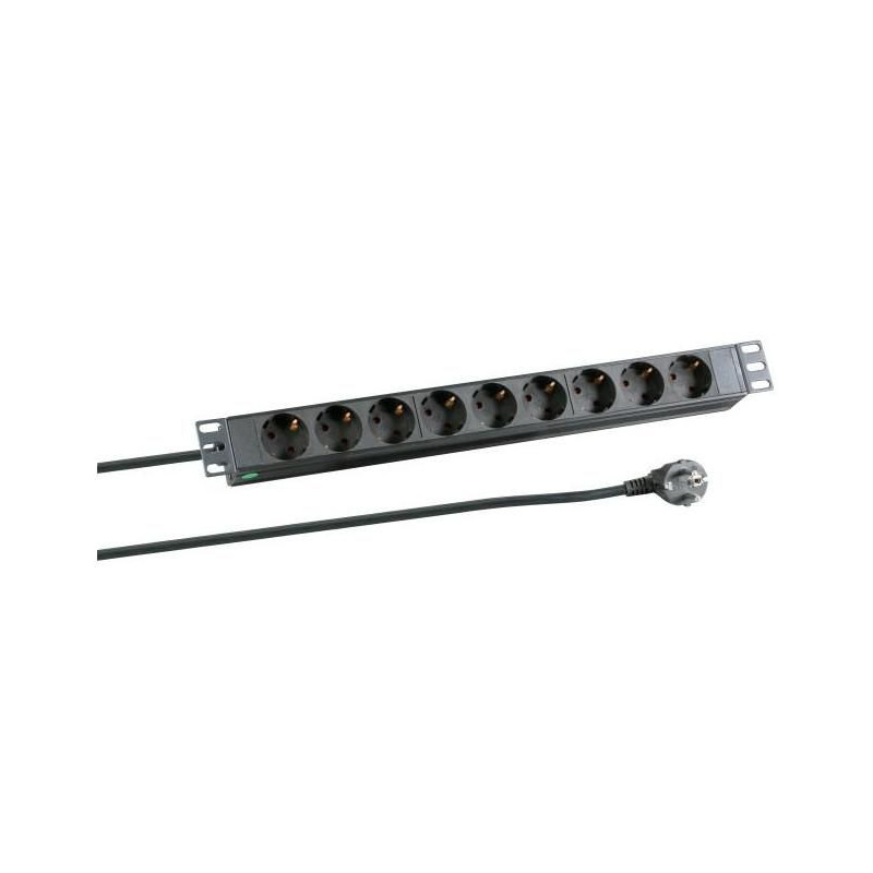 8-way Outlet strip,19" 3meter