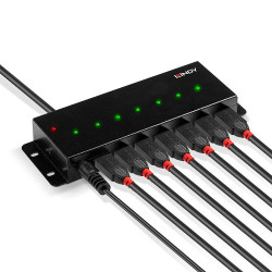 Lindy 42794 hub de interfaz USB 2.0 Type-B 480 Mbit/s Negro | APLIUM