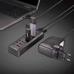 Lindy 43371 hub de interfaz USB 3.2 Gen 1 (3.1 Gen 1) Type-B | APLIUM