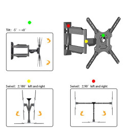 ERNITEC 0070-11001 - Wall bracket for 1 monitor | APLIUM