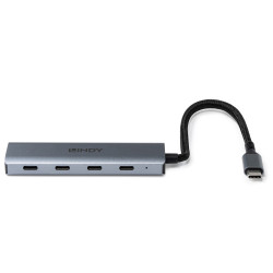 Lindy 43414 hub de interfaz USB 3.2 Gen 2 (3.1 Gen 2) Type-C | APLIUM