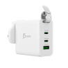 65W Gan Usb-c 3-PORT Traveler Charger Changeable AC Usb-c Ca | APLIUM