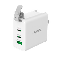 65W Gan Usb-c 3-PORT Traveler Charger Changeable AC Usb-c Ca | APLIUM