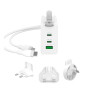 65W Gan Usb-c 3-PORT Traveler Charger Changeable AC Usb-c Ca | APLIUM