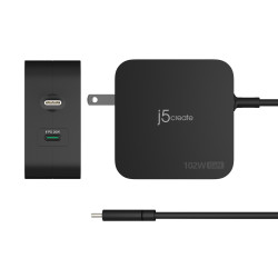 102W Gan Pd Usb-c 2-PORT Charger Changeable AC Plugs | APLIUM