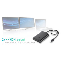 C31DUAL4KHDMI - I-tec Usb-c 4K Dual HDMI Adapter | APLIUM