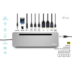 C31FLAT2PDPRO - I-tec Usb-c Ergo 3X Lcd Dock Metal | APLIUM