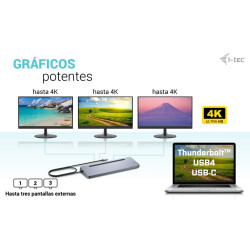 C31FLAT2PDPRO - I-tec Usb-c Ergo 3X Lcd Dock Metal | APLIUM
