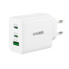 65W Gan Usb-c 3-PORT Charger Eu White | APLIUM