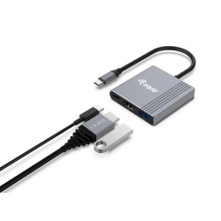 EQUIP 133488 - 3 In 1 Usb-C To Hdmi / Usb-A | APLIUM