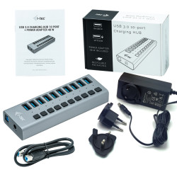 U3CHARGEHUB10 - I-tec USB 3.0 Hub 10 Port 48 W | APLIUM