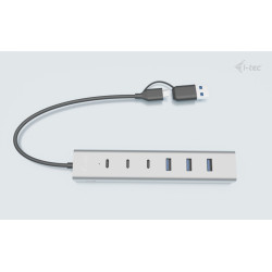 I-tec USB-C/A Charge Hub 7 Port Metal Hub (3X Usb-c 4X USB-A | APLIUM