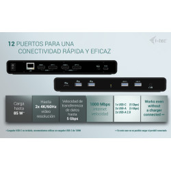 I-tec Universal Dual 4K Dock Pd 85W Incl. Usb-c Charger 100W | APLIUM