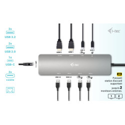 i-tec C31NANOHDM2DOCPD - Usb-c Metal Nano 2X HDMI Docking | APLIUM