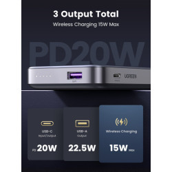 Ugreen 10000mAh Mini Powerbank Wireless 20W with MagSafe gre | APLIUM