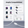 Ugreen 10493 cable de conector Lightning 1 m Blanco | APLIUM