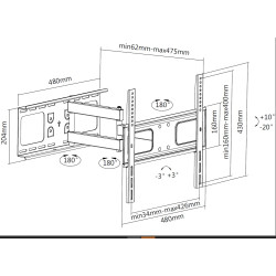 EQUIP 650315 - 32"-55" Articulating Tv Wall | APLIUM