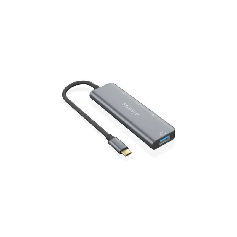 Hub USB Tipo-C Aisens A109-0764/ 3xUSB/ 1xUSB Tipo-C/ Gris | APLIUM