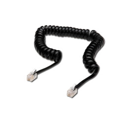 Digitus AK-460101-040-S cable telefónico 4 m Negro, Transpar | APLIUM