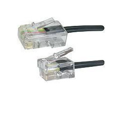 Modular RJ11-RJ45 2M M/M Black | APLIUM