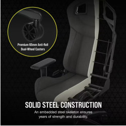 Silla Corsair Gaming T3 Rush (2023) Carbon CF-9010057-WW | APLIUM