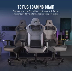 Silla Corsair Gaming T3 Rush (2023) Carbon CF-9010057-WW | APLIUM