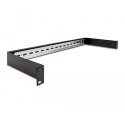 19? DIN rail Panel 1U black | APLIUM