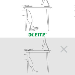 Reposapies Ajustable Gris Ergo Leitz 65030085 | APLIUM