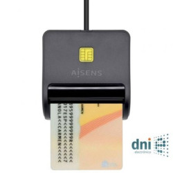 Lector de DNI Aisens ASCR-SN01-BK/ USB 2.0/ Negro | APLIUM