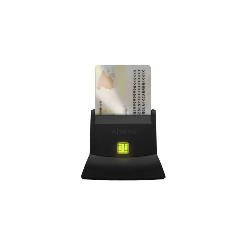 Lector de DNI y Tarjetas Aisens ASCR-SN05-BK/ USB 2.0/ Negro | APLIUM