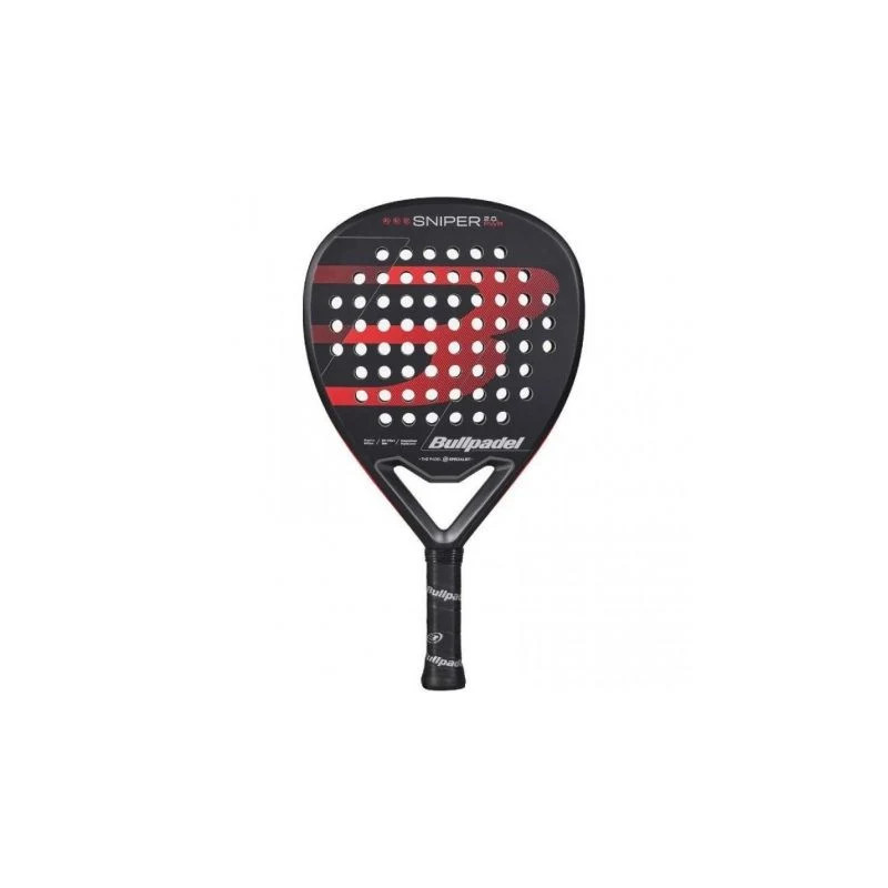Pala de Pádel Bullpadel Sniper 2.0 Power 2026/ Negra y Roja | APLIUM
