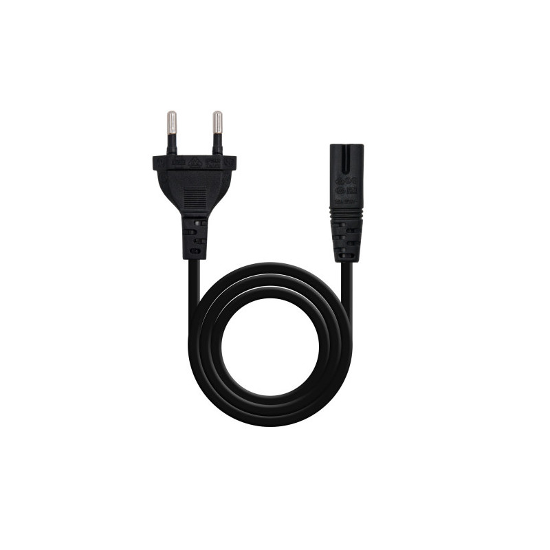 Cable Alimentación Forma 8 Nanocable 10.22.0402-L200/ CEE7/1 | APLIUM