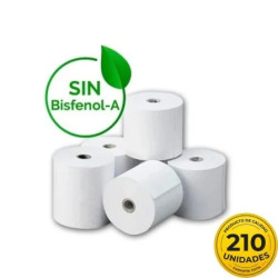 Caja de Rollos Papel Térmico Genérico 57x35 210U BPA/ 57 x 3 | APLIUM